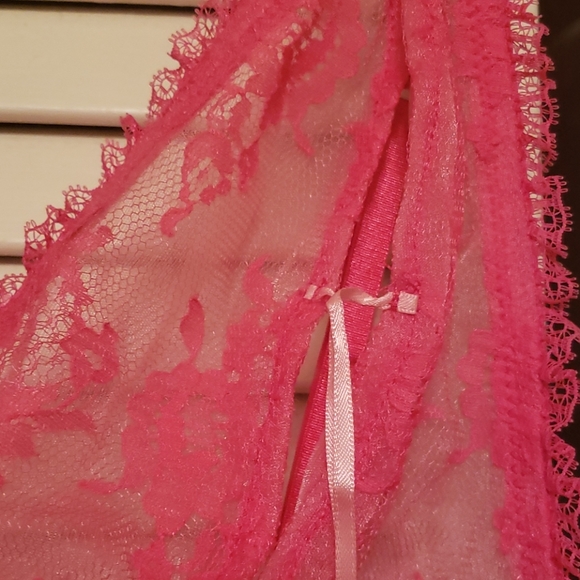 ❤️Nwt Victoria's secret large pink lingerie c thru - Picture 4 of 7